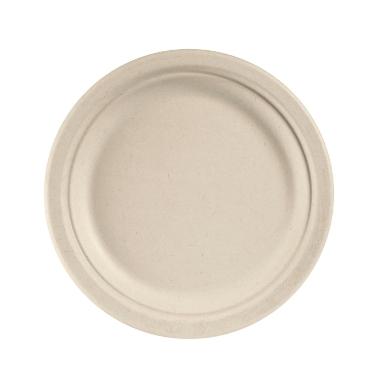 Tallerken rund 22 cm Bagasse FF natur brun,50 stk/ps