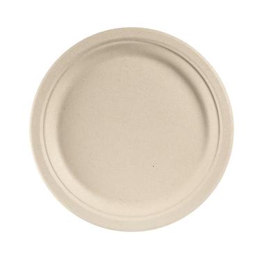 Tallerken rund Ø26cm Bagasse FF natur brun,50 stk/ps