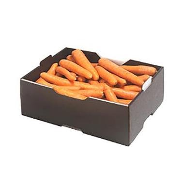 Papkasse 377x284x151mm frugt og grøntkasse Sort,stk