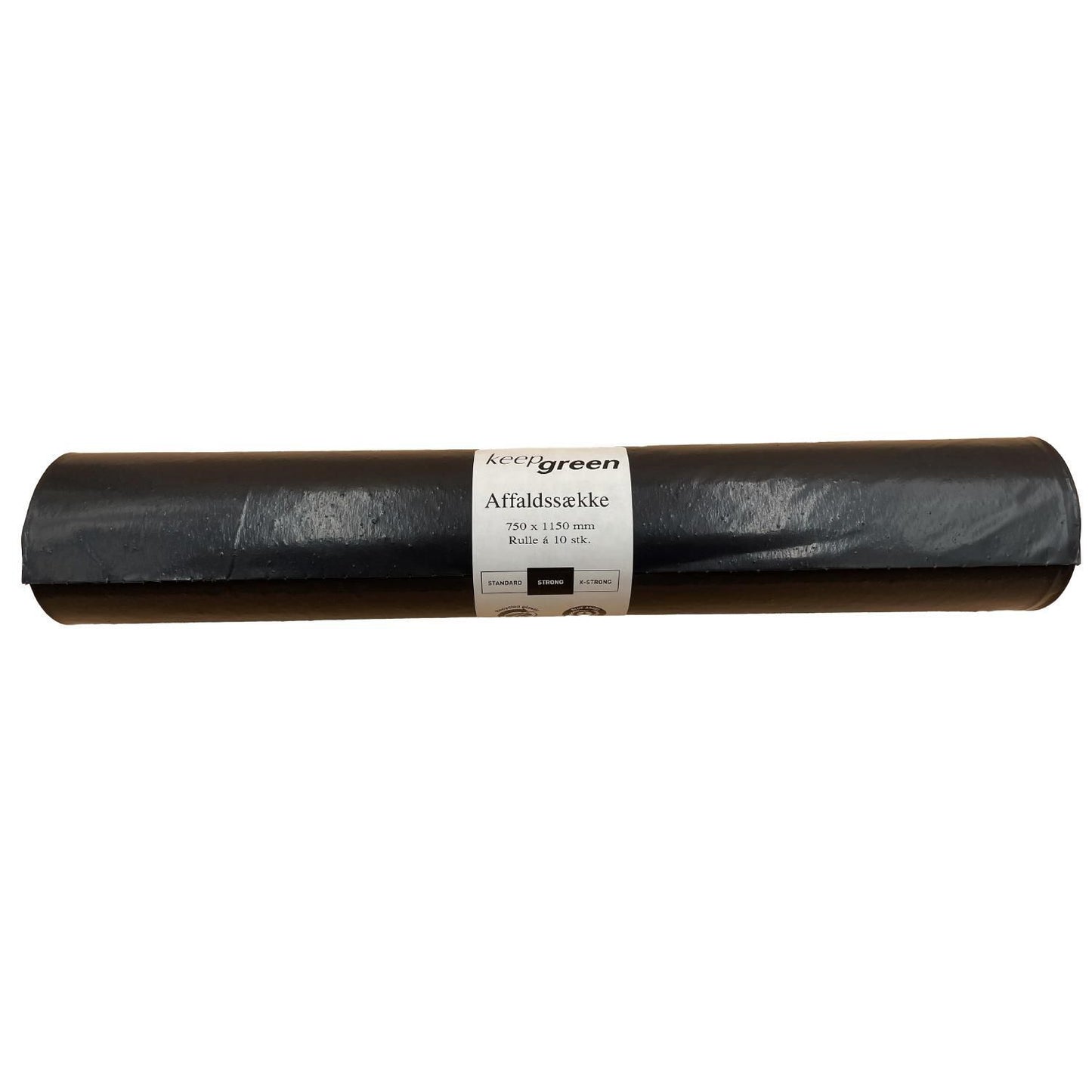 Sæk KeepGreen 125ltr B750xL1150mm 55my Strong Sort,16 rl x 10 stk/krt