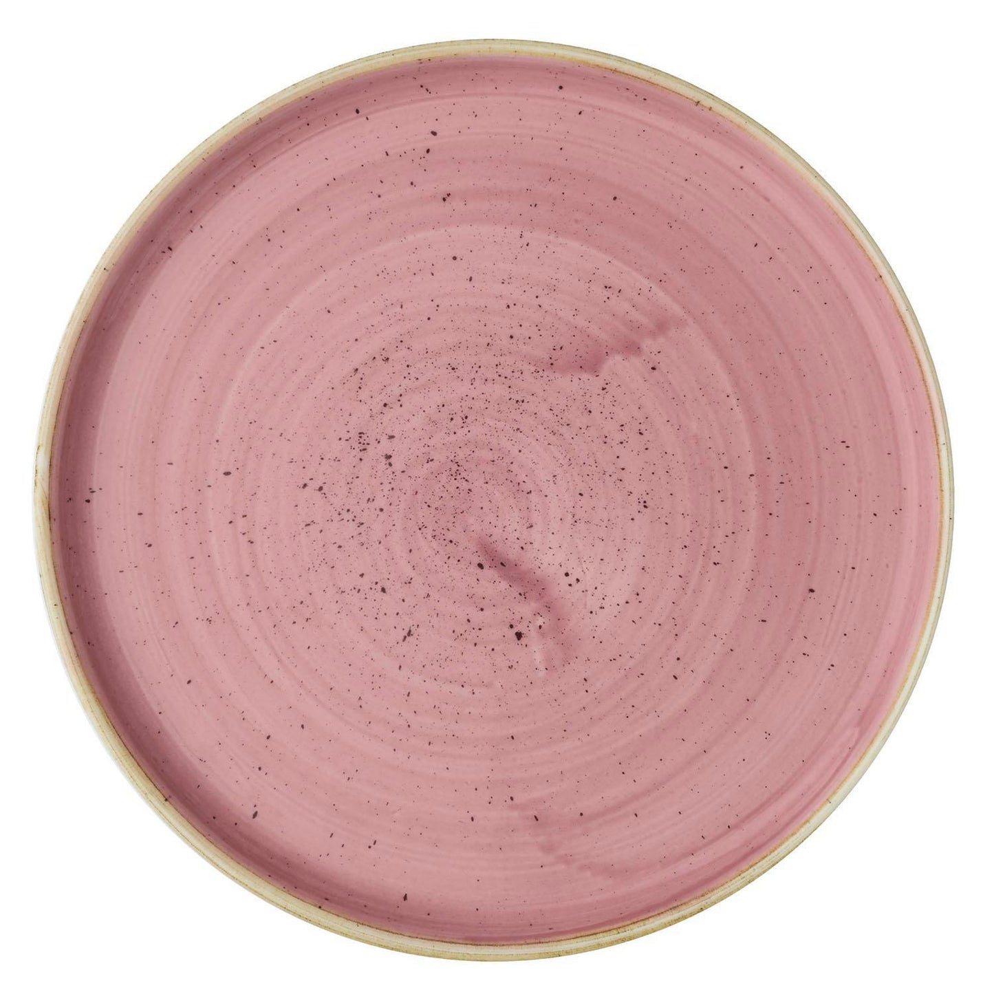Tallerken Stonecast Ø21 cm Flad med kant Porcelæn Pink,6 stk/krt