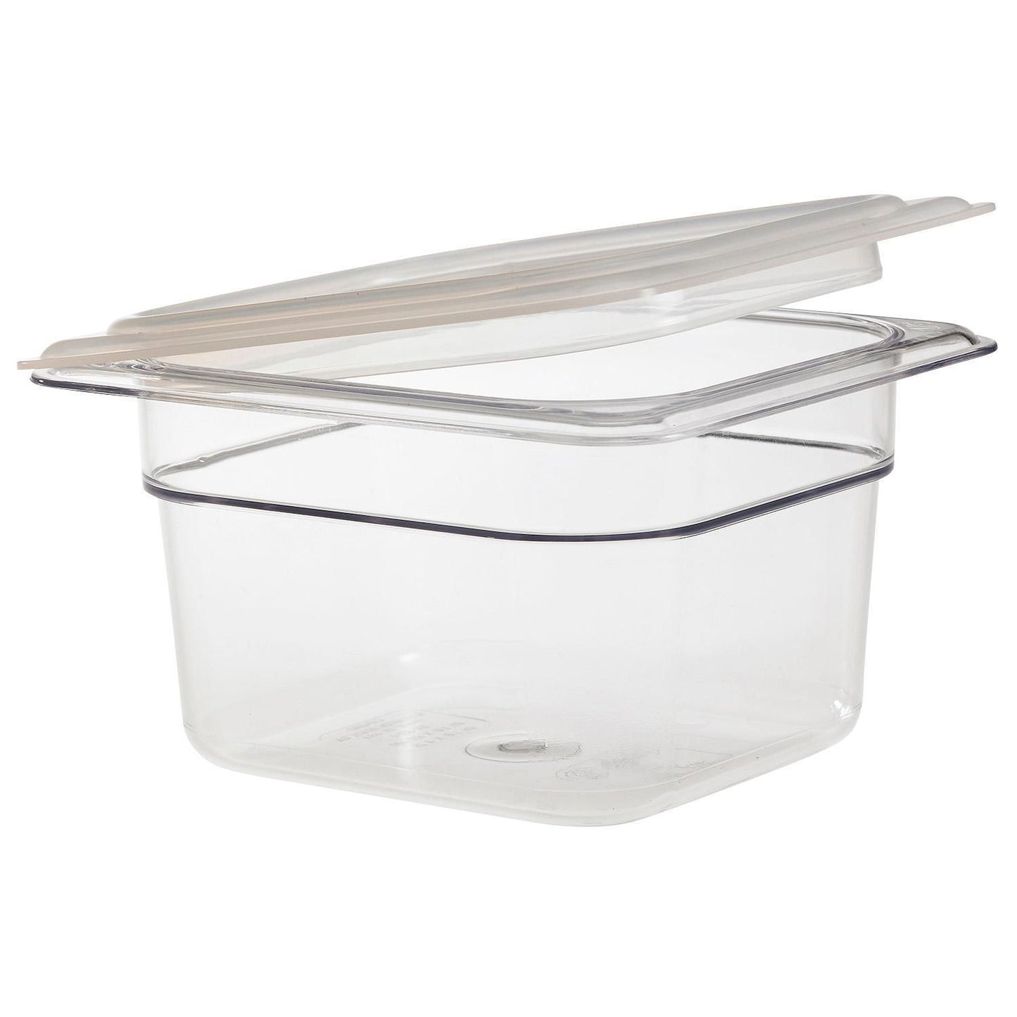 Låg til Kantine med pakning 1/6GN Polypropylen Klar,6 stk/krt