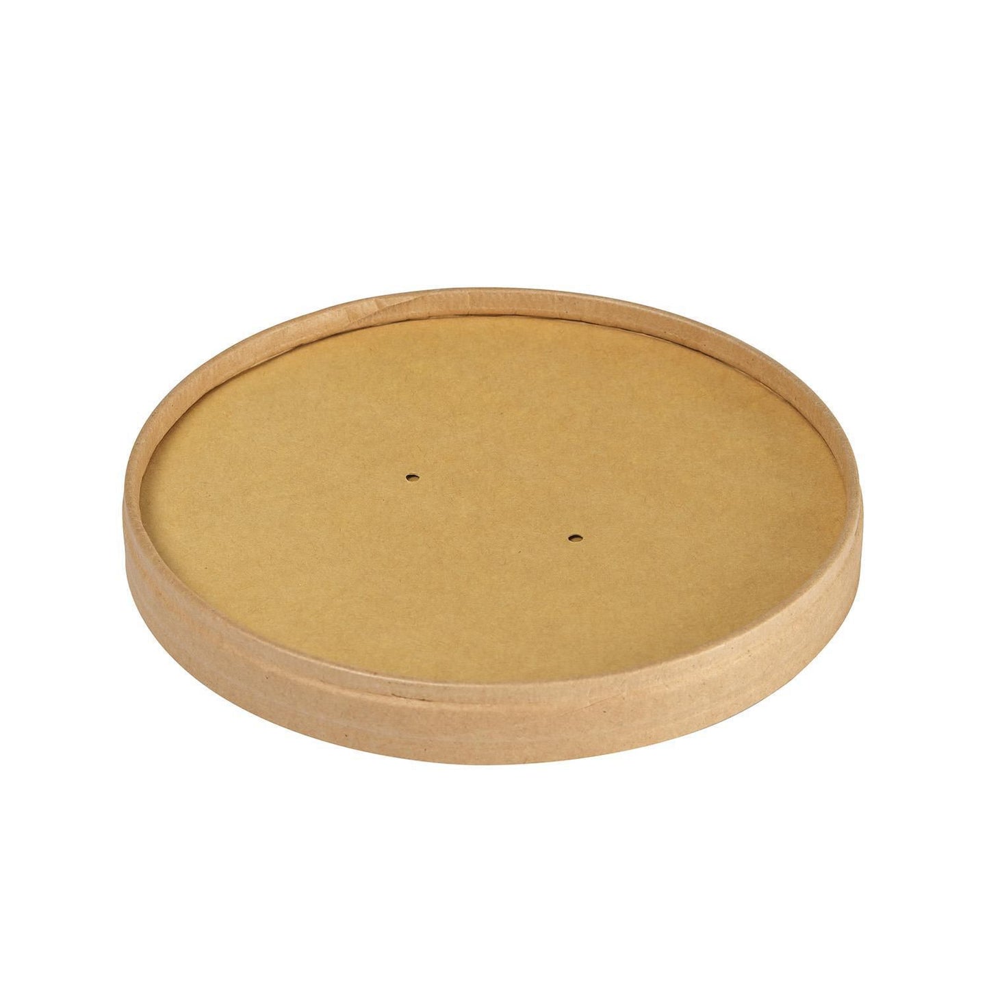 Paplåg rund Ø150x17mm til salatskål 500 ml og 700 ml Biopak Brun Kraft/PLA,5 pk x 50 stk/krt