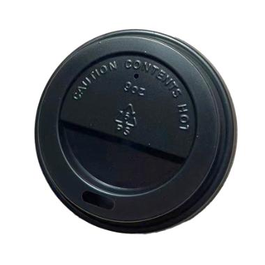 Drikkelåg Plast Ø78xH15mm Til Kaffebæger Cortado Sort