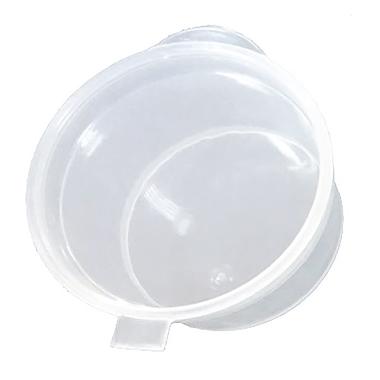 Dressingbæger Catersource 30ml Ø50x25mm rund hængslet låg 1 oz transparent PP,20 ps x 50 stk/krt