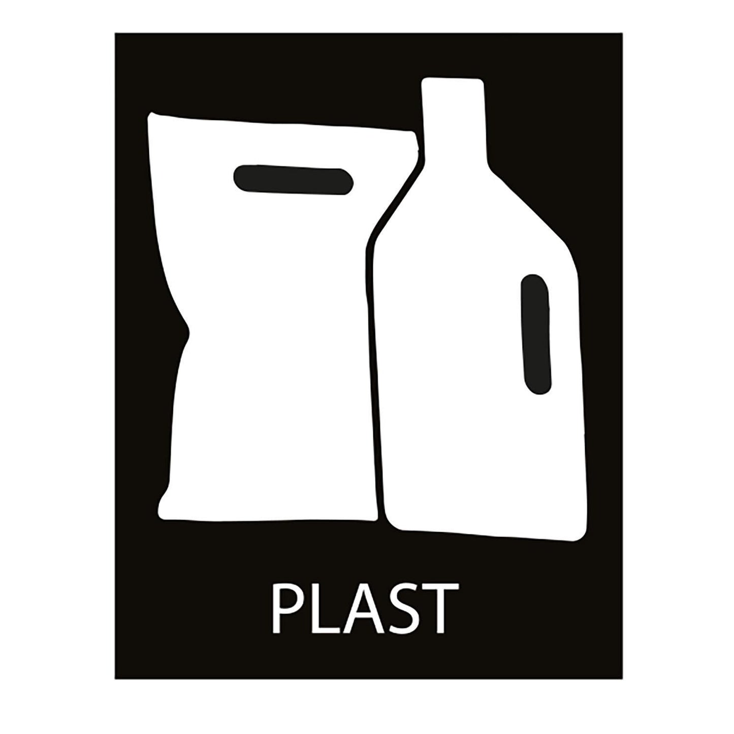 Piktogram plast L120xB95mm hvidt uden baggrund,stk