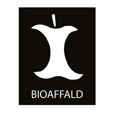 Piktogram bioaffald L120xB75mm hvidt uden baggrund,stk