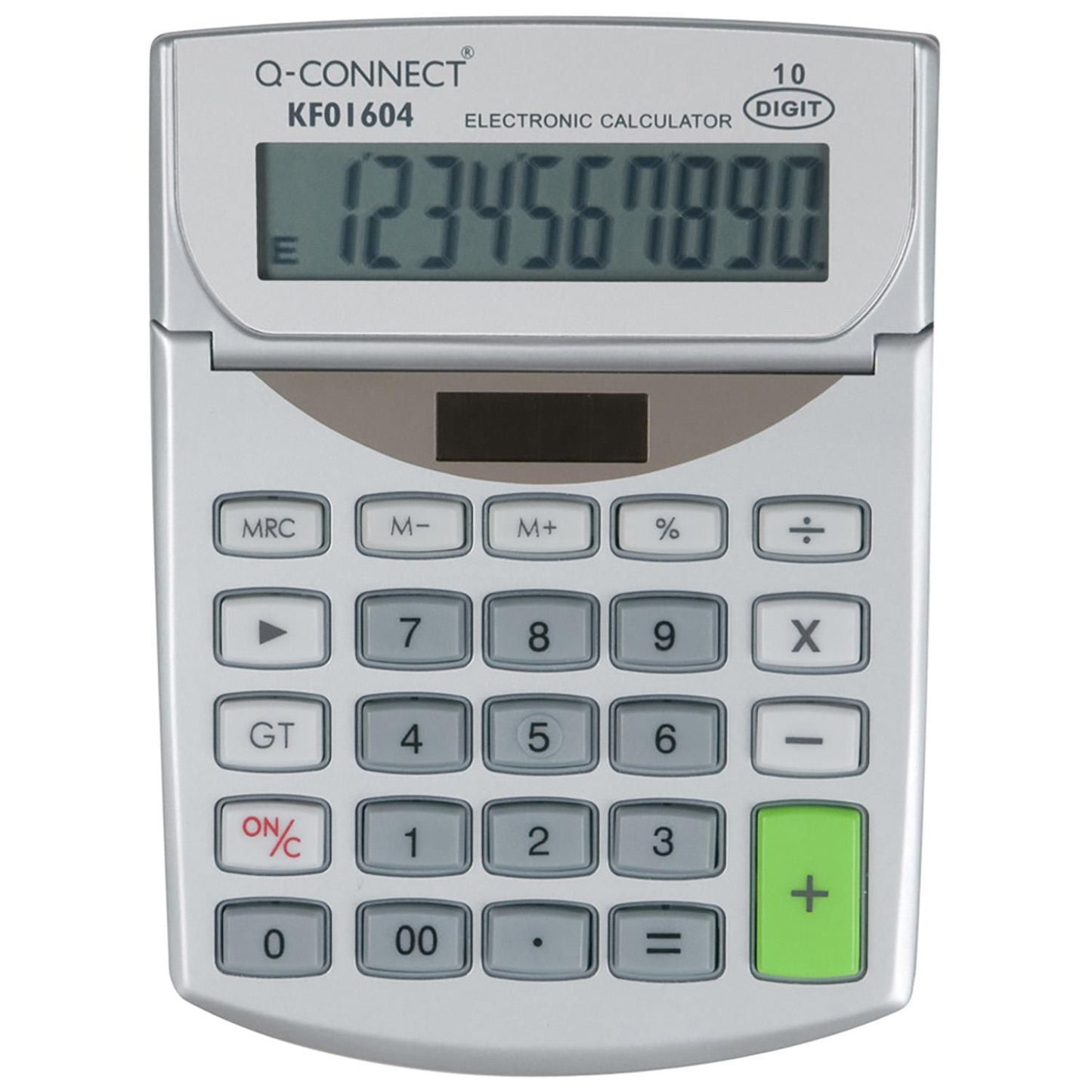 Lommeregner Q-Connect med justerbart display solcelle og batteri L138xB103xH31mm,stk