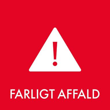 Piktogram FARLIGT AFFALD 12x12cm,stk