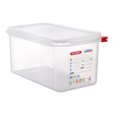 Beholder Araven lufttæt L32.5xB17.6xH15cm 1/3GN 6ltr polypropylen låg klar,stk