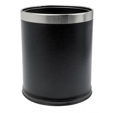 Papirkurv med dobbeltside til værelse Sort,stk