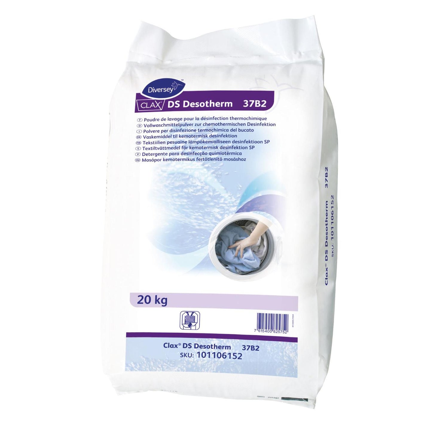Vaskepulver Clax DS Desotherm 37B2 20kg,20 kg/sack