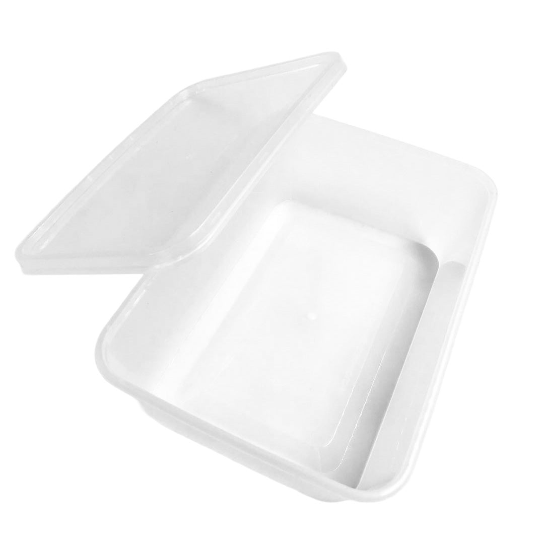 Plastbakke Nudelbakke 500ml 120x175x40mm med låg til microovn Klar,250 stk/krt