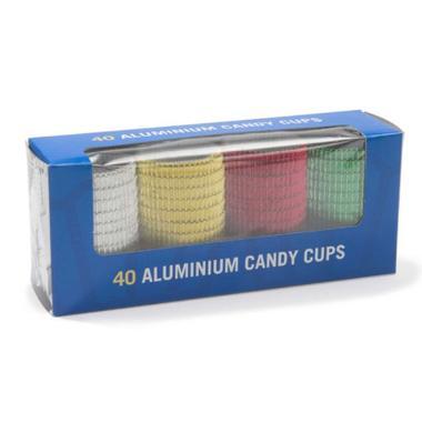 Aluminium Candy Cups Assorterede farver,40 stk/pk