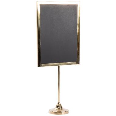 Menukortholder med tavle A4 22x54cm. Messing,stk