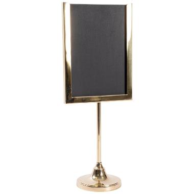 Menukortholder med tavle A5 16x40cm. Messing,stk