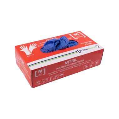 Engangshandske, M, Blå, nitril, pudderfri (100stk) Primesource ( Acceleratorfri )