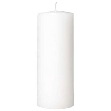 Bloklys Ø70x180 mm Brændetid 80 timer Hvid,12 stk/krt
