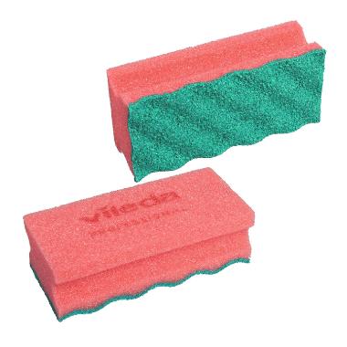 Rengøringssvamp Puractiv Ridsefri Rød,10 stk/pk