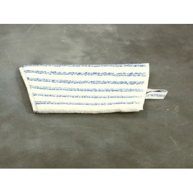 Moppe Velcro Universal Mop Pro 25cm Microfiber Öko-tex Hvid/Blå Tør/Våd,1 stk