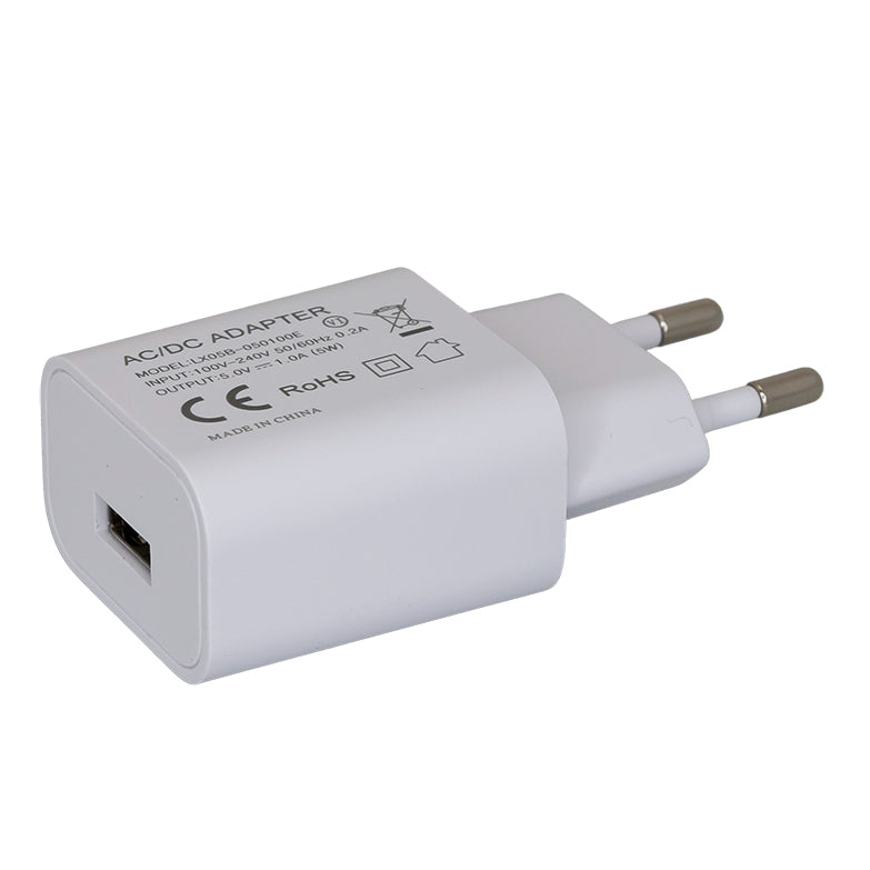 USB adapter 4x3x8cm plast passer til Cozzy serien hvid,1 stk