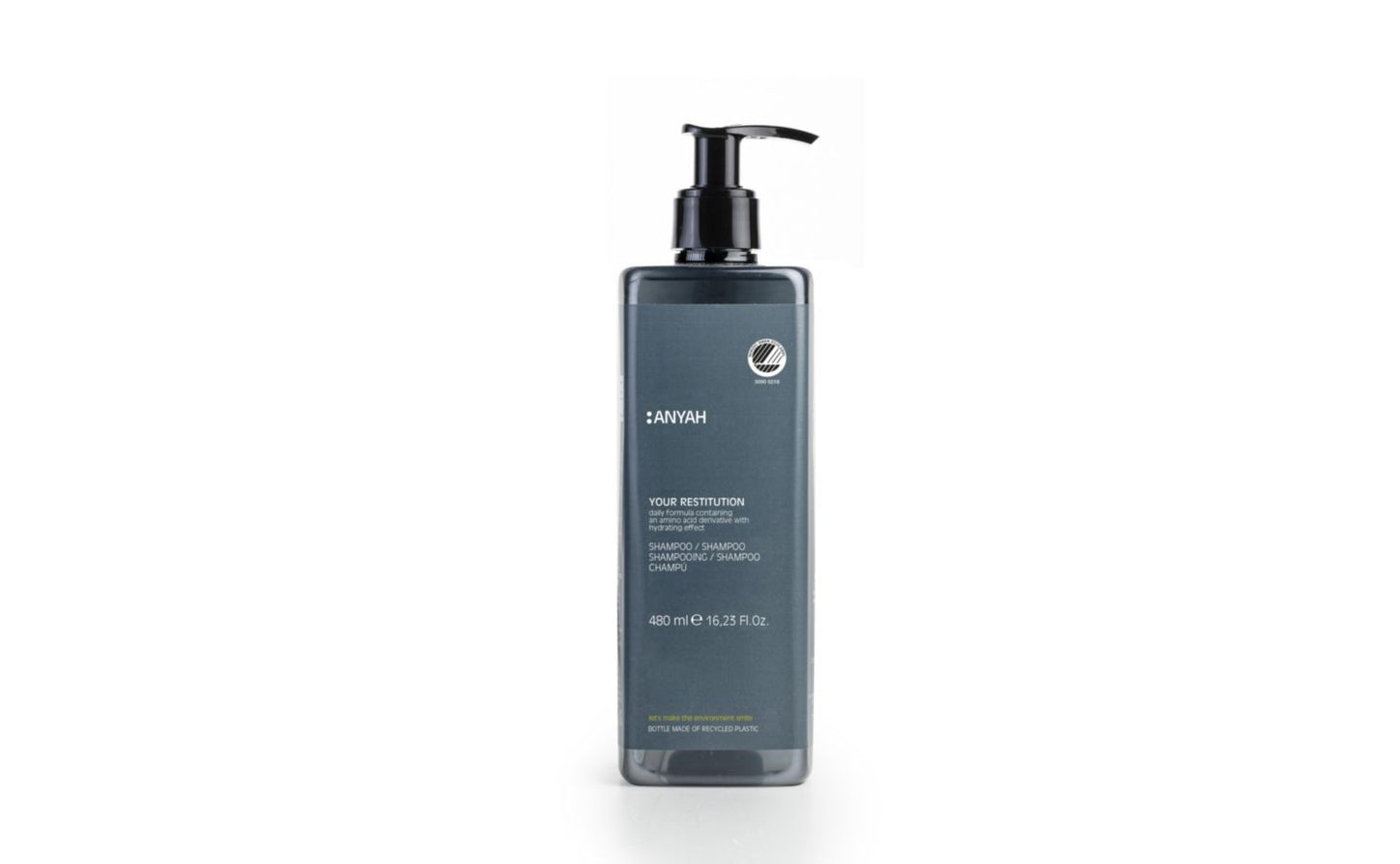 Shampoo Anyah Your Restitution 480ml med Pumpe,18 stk x 480 ml/krt