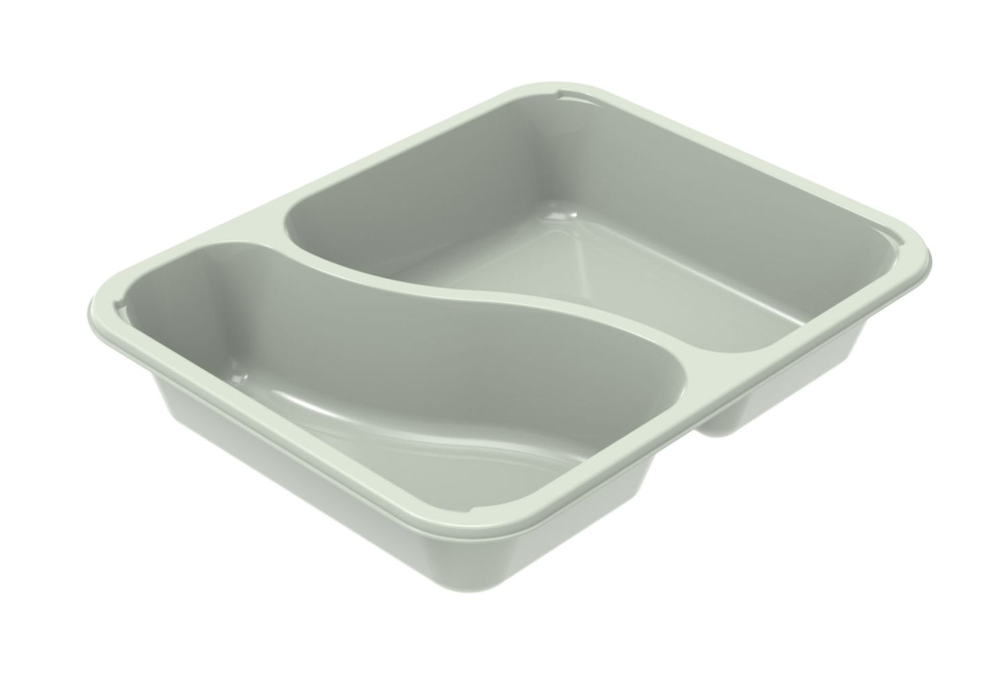 Bakke 2-rum C2227-2F rektangulær L227xB178xH43mm 685/430ml CPET Evolve,360 stk/krt