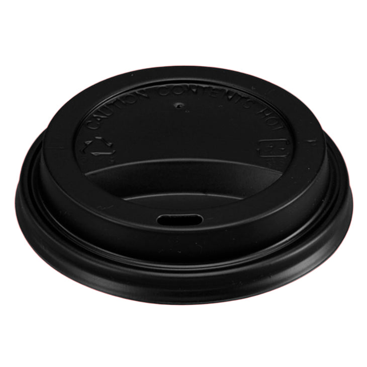 Drikkelåg Plast Ø90xH20mm Til Kaffebæger Sort,50 stk/ps