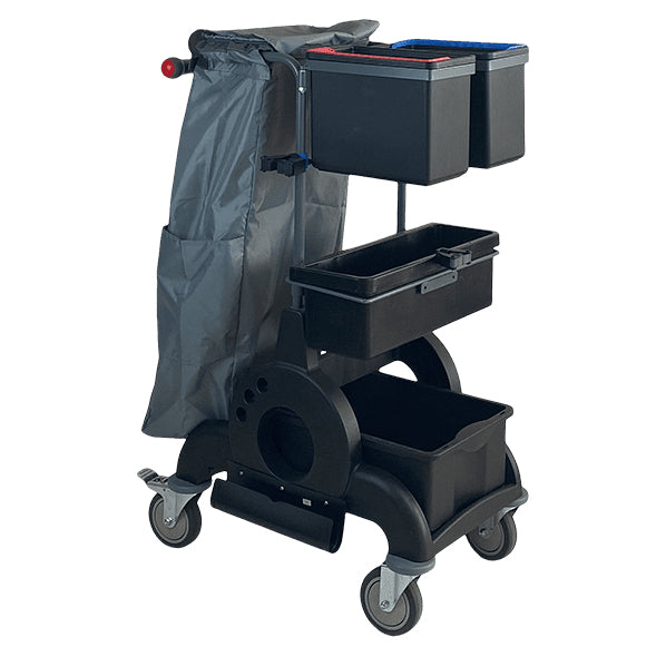 Rengøringsvogn NRT 2.0 Ultra small kompakt L70xB42xH105cm RPP Sort,stk