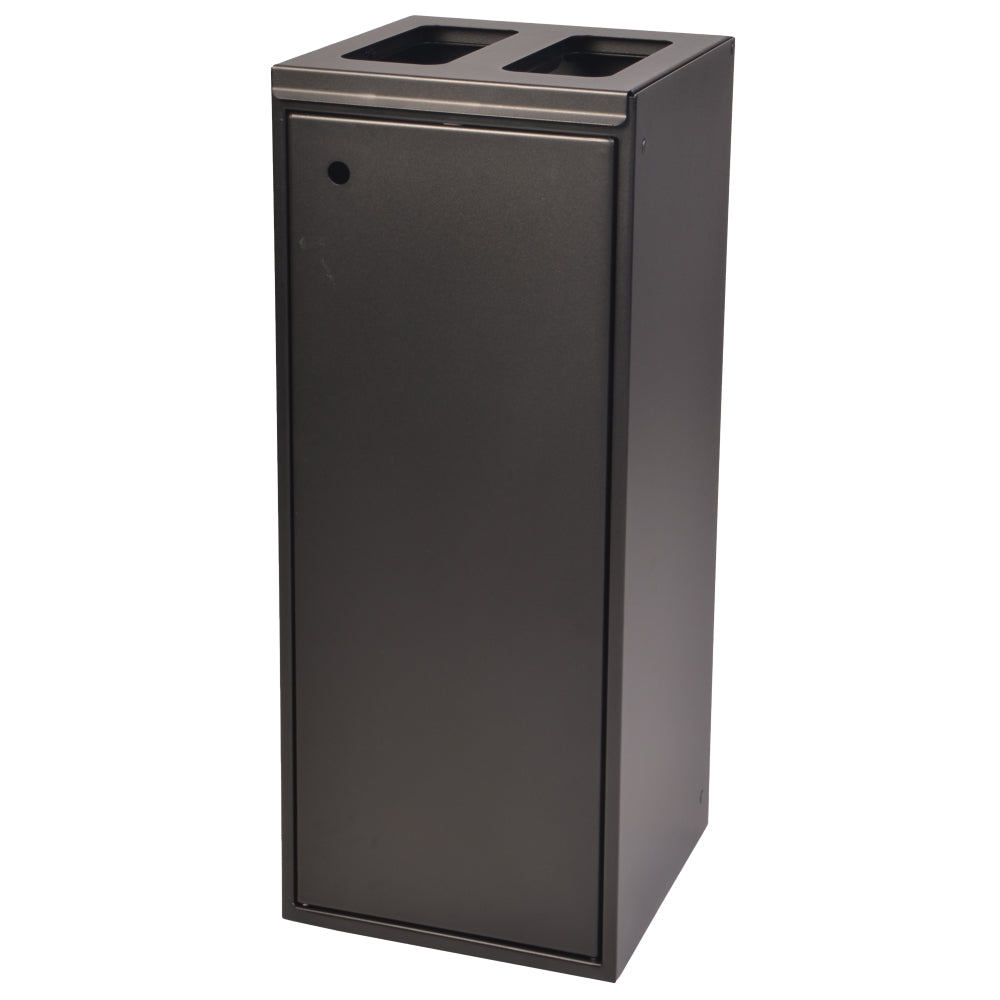 Affaldsstativ 2x60ltr L360xB360xH865mm med Softclose låg Grå,1 stk