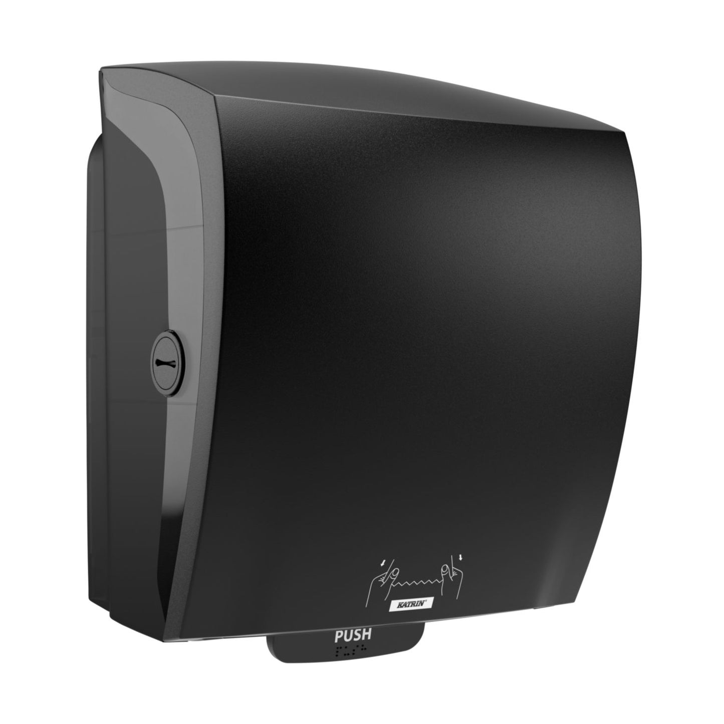 Dispenser Katrin Håndklæderulle XL L21.6xB32.2xH39.7cm ABS Sort,1 stk/krt