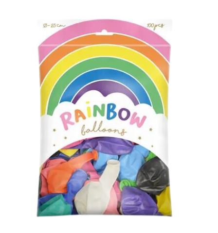 Balloner Ø23cm mix Pastelfarver,100 stk/ps