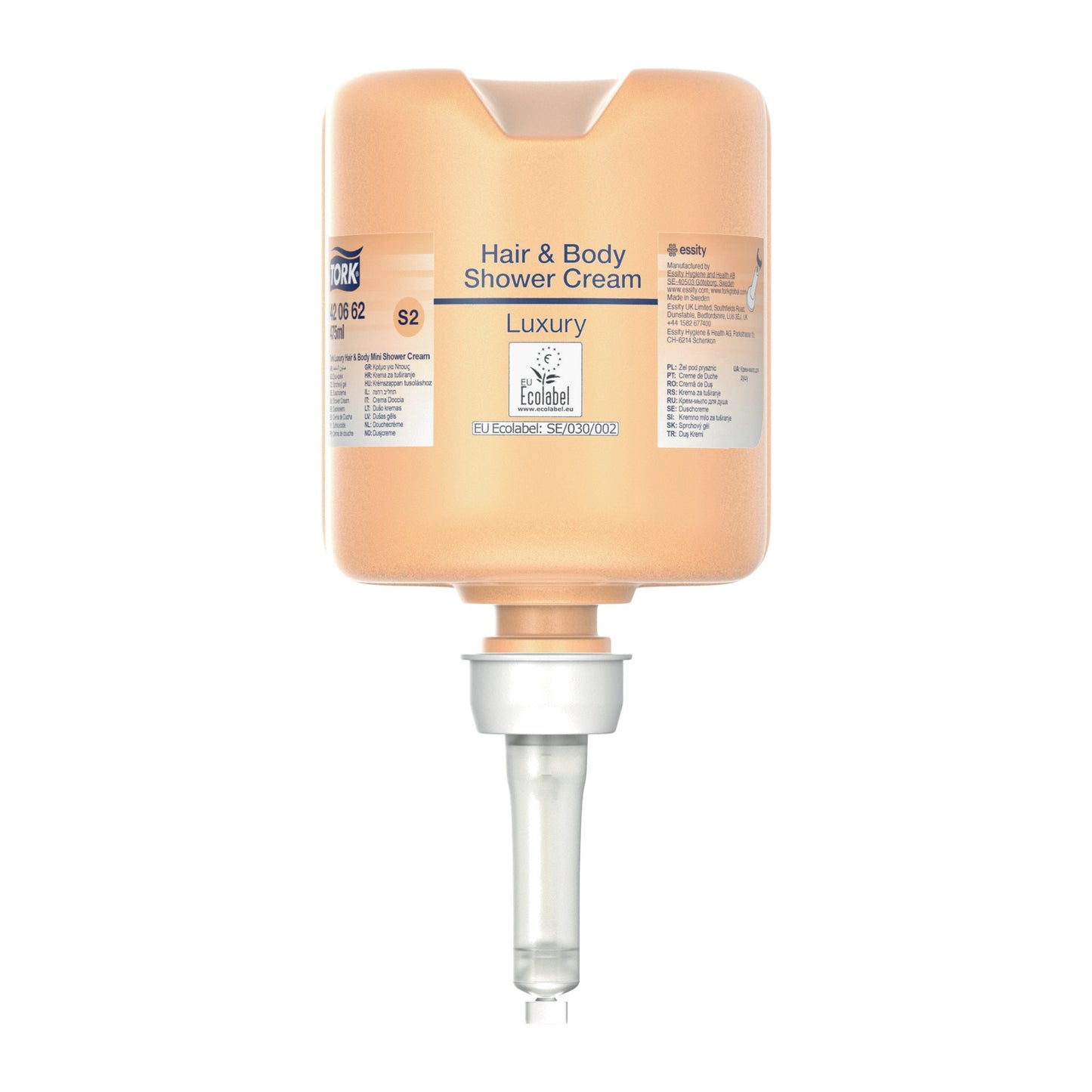 Badesæbe Flydende Tork Luksus Hair & Body 475ml Ecolabel m Parfume til Mini S2,8 fl x 475 ml/krt
