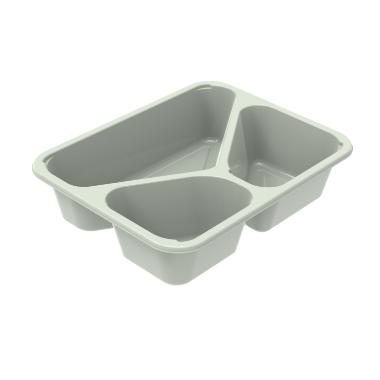 Bakke 3-rum C2227-3K Rektangulær 255/355/685ml L227xB178xH53mm CPET Evolve,276 stk/krt