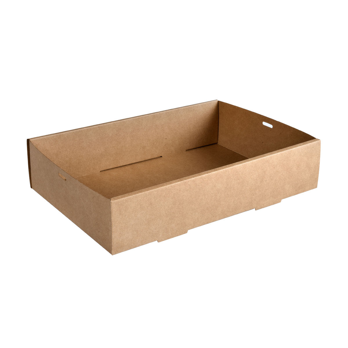 Bakke Boks 1-rum Glance 7200ml L35.9xB25.2xH8cm Pap uden låg Brun,100 stk/krt
