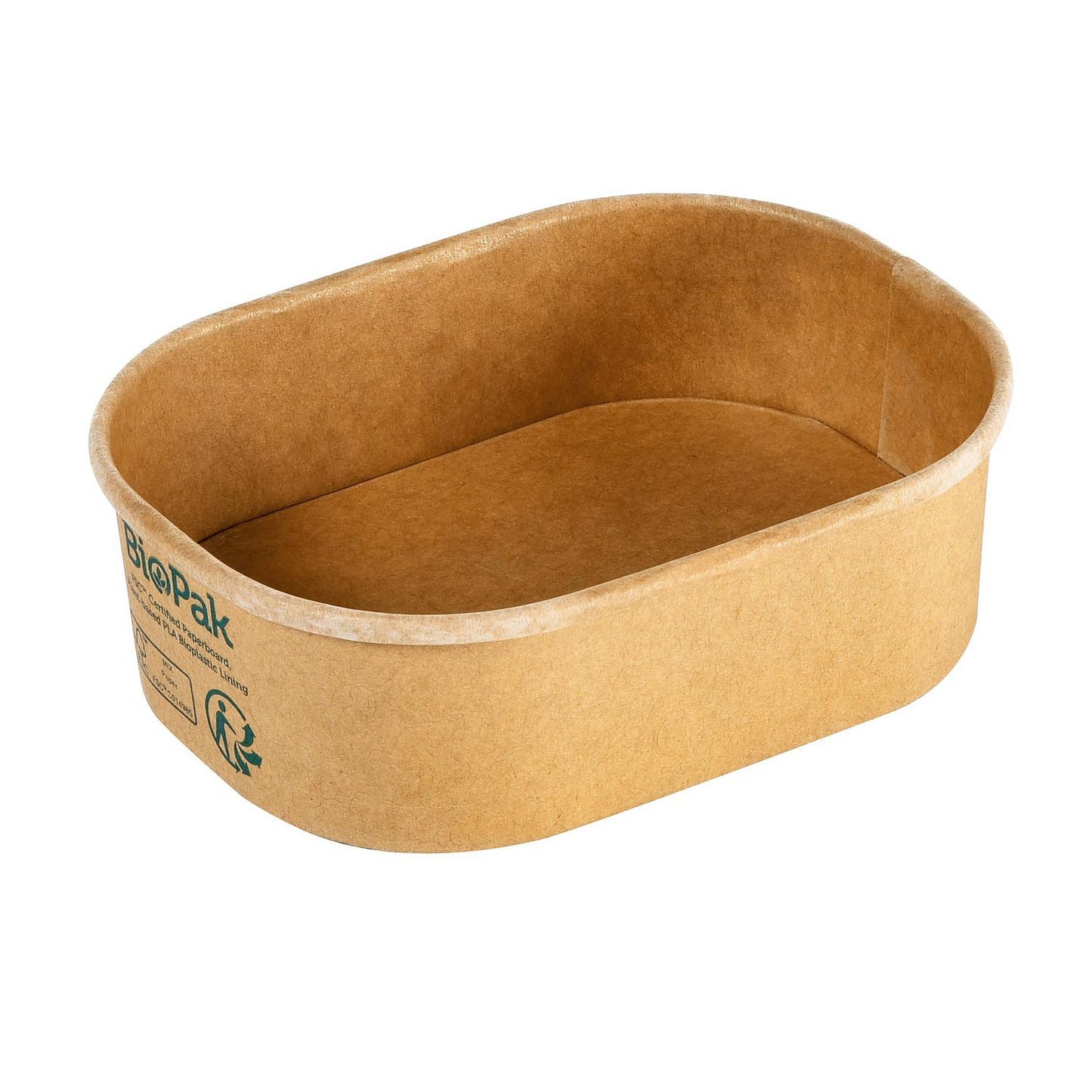 Bakke 1-rum Rektangulær 150ml L10.8xB8xH3.3cm Pap Brun,50 stk/pk