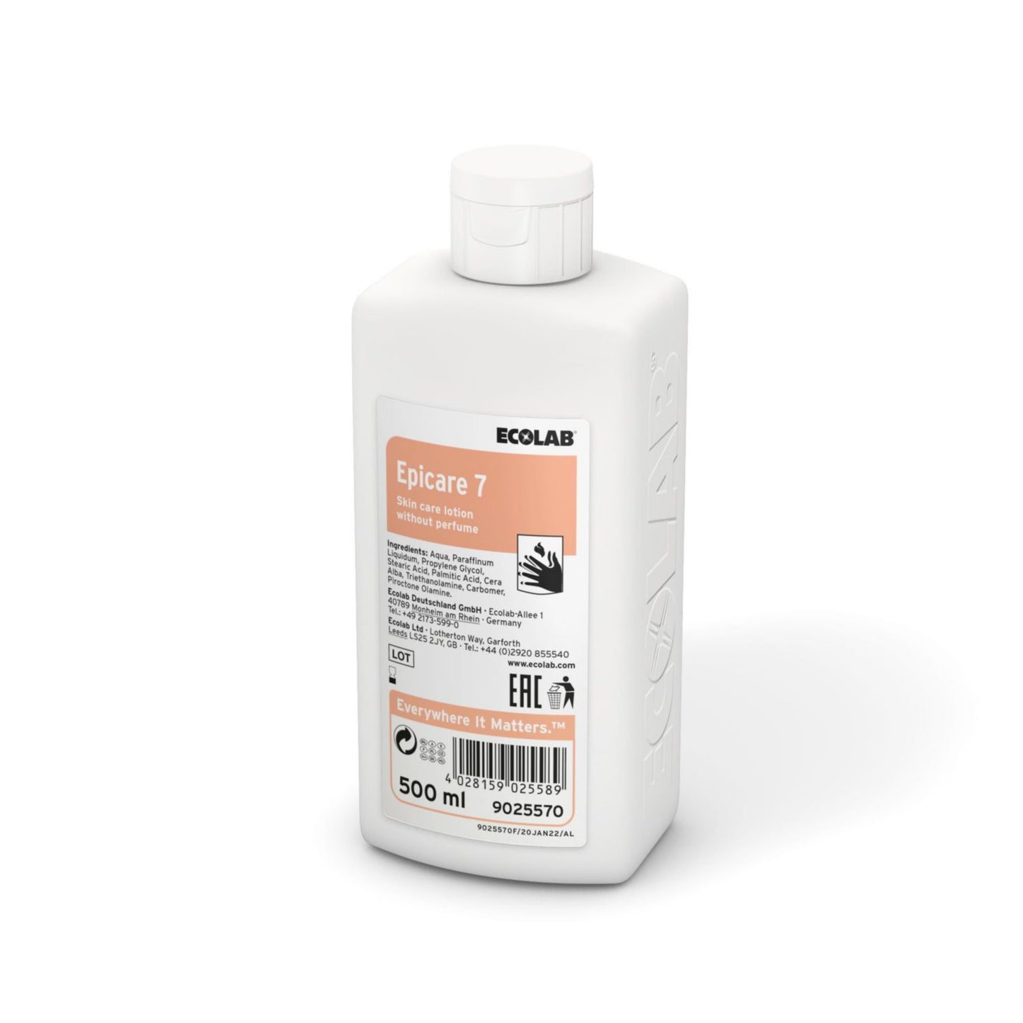 Lotion Ecolab Epicare 7 500ml uden parfume til hænder og krop,500 ml/fl