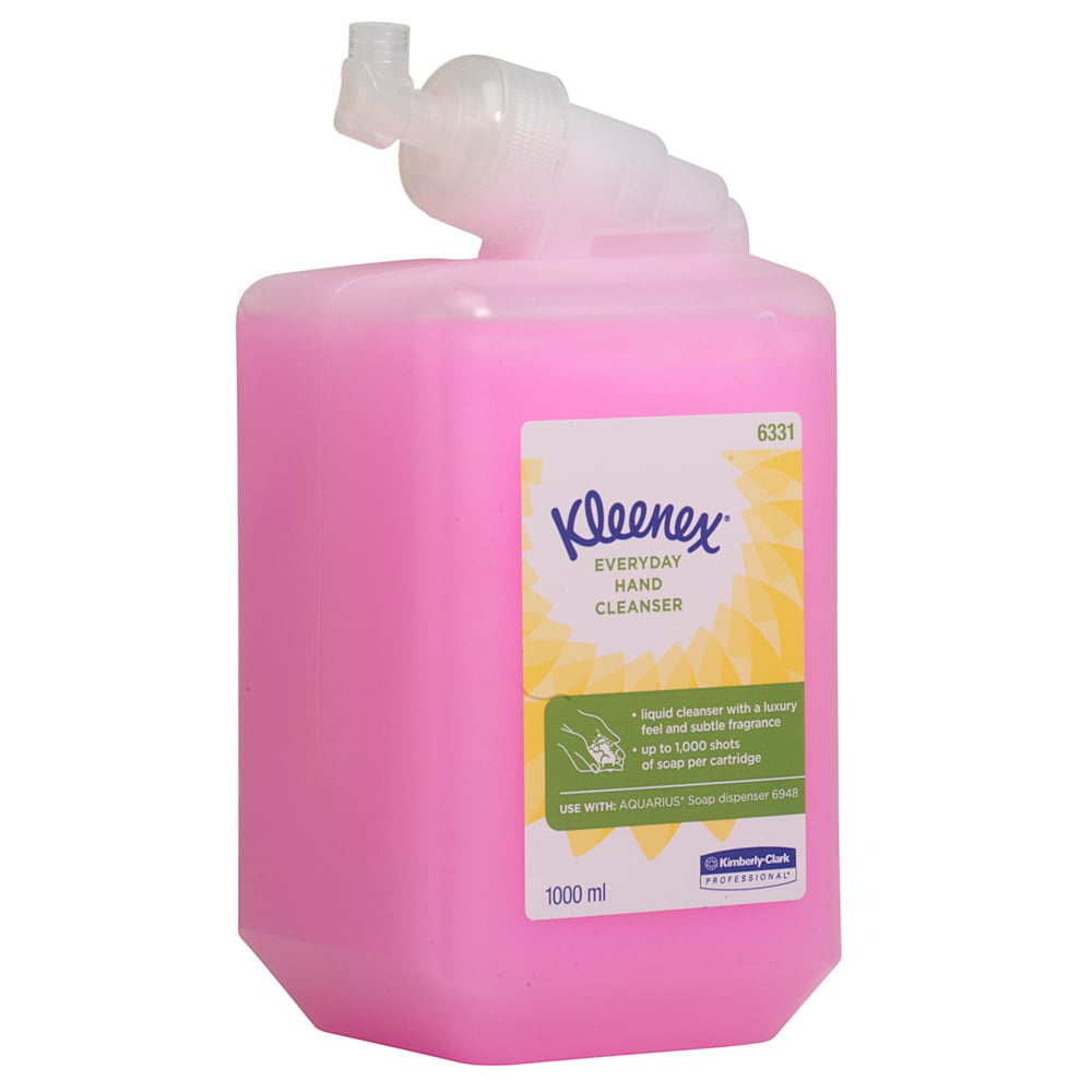 Sæbe Flydende Kleenex General til Alm. brug med Farve/Parfume 1 ltr Rød,1 ltr/ps