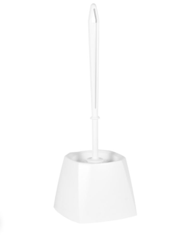 Toiletbørste Vikan Medium 40cm Plast med Firkantet skål Hvid,1 stk