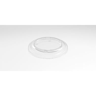 Plastlåg DeliGreen Stabelbar Ø129xH17.50mm RPET med antifog Transparent,24 ps x 42 stk/krt