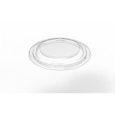 Plastlåg DeliGreen Flad Ø129xH16mm RET med antifog Transparent,24 ps x 42 stk/krt
