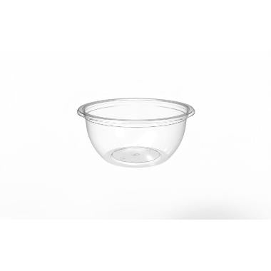Bæger DeliGreen Rund 375ml Ø129xH57mm RPET Transparent,12 ps x 42 stk/krt
