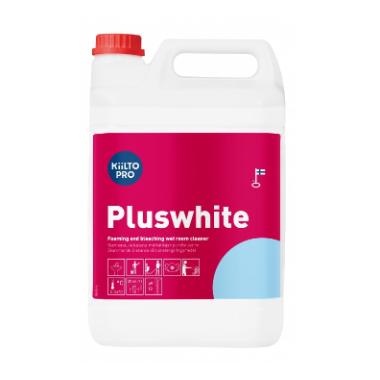 Skumrengøring Kiilto Pro Pluswhite 5ltr med klor stærk alkalisk til vådrum,3 dnk x 5 ltr/krt