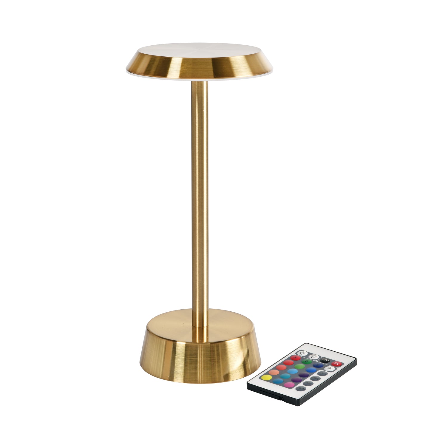 Lampe LED Nour Ø11.9xH26.3cm Med Fjernbetjening Messing,1 stk