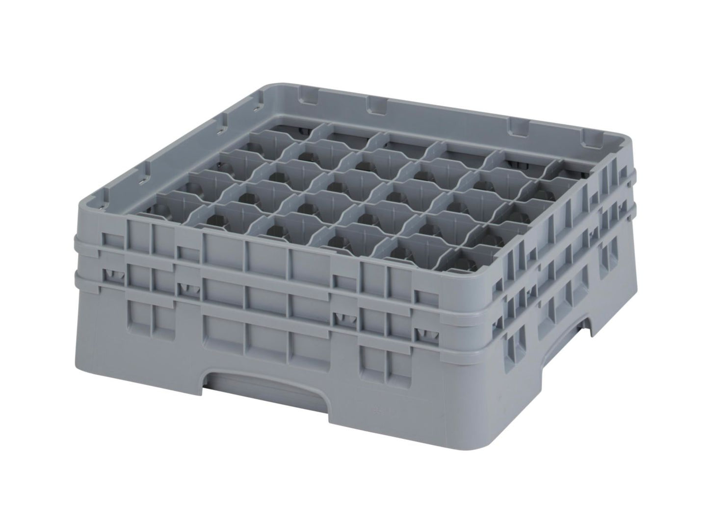 Opvaskekurv Cambro L50xB50xH18.5cm Til glas 36-rum Plast Grå,1 stk