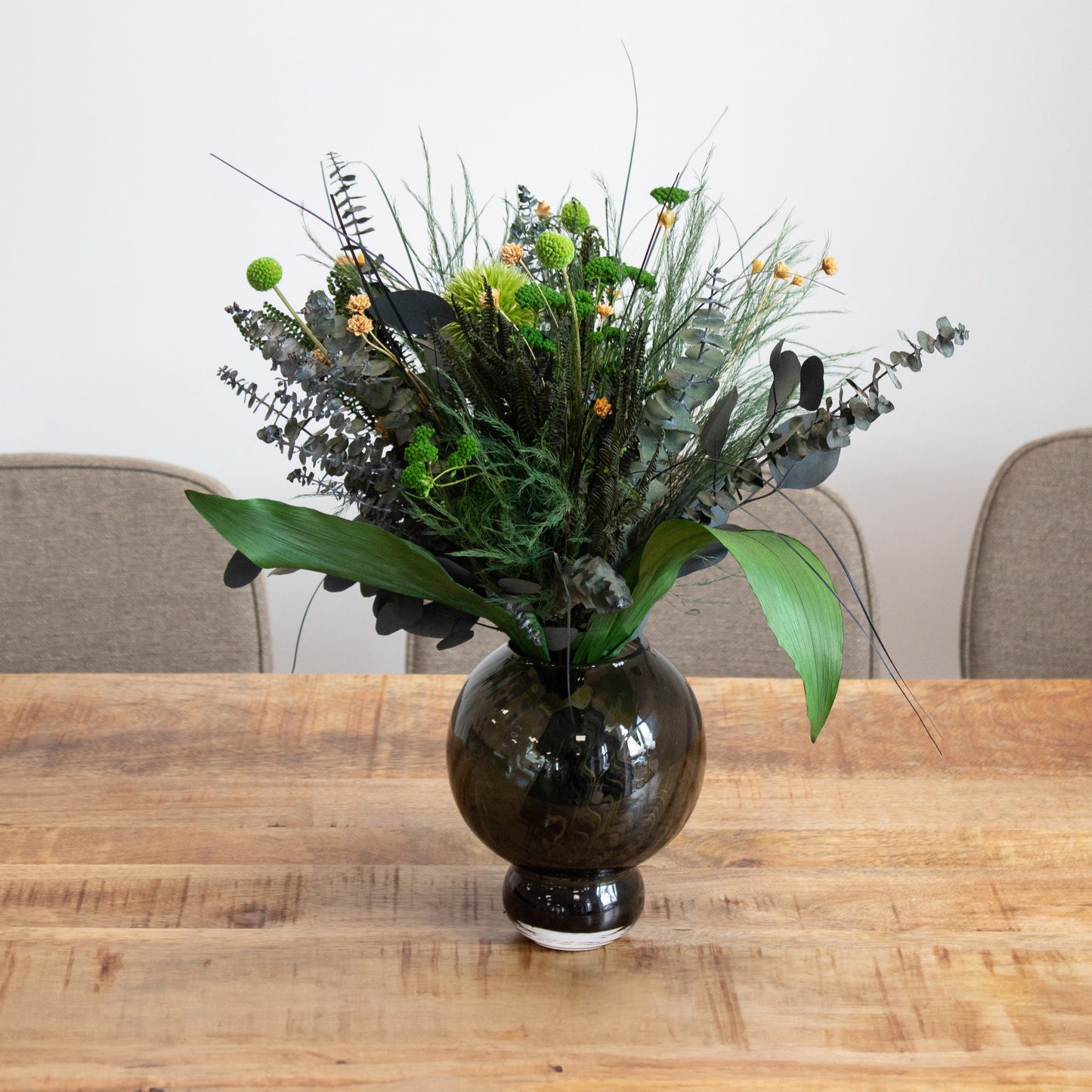 Blomsterbuket Stor Green Hope Ø35xH50cm Langtidsholdbar Grønne Nuancer,1 stk