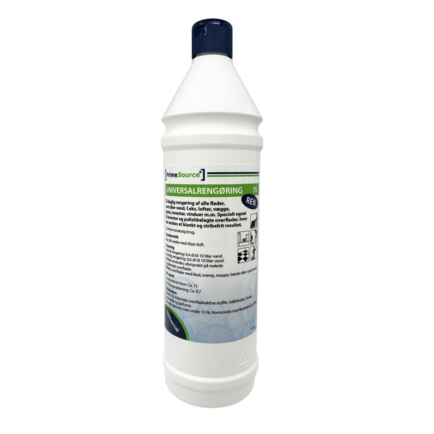 Universalrengøring Prime Source Flydende Ren 15 1ltr m. Parfume/Alkohol u. Farve,1 ltr/fl
