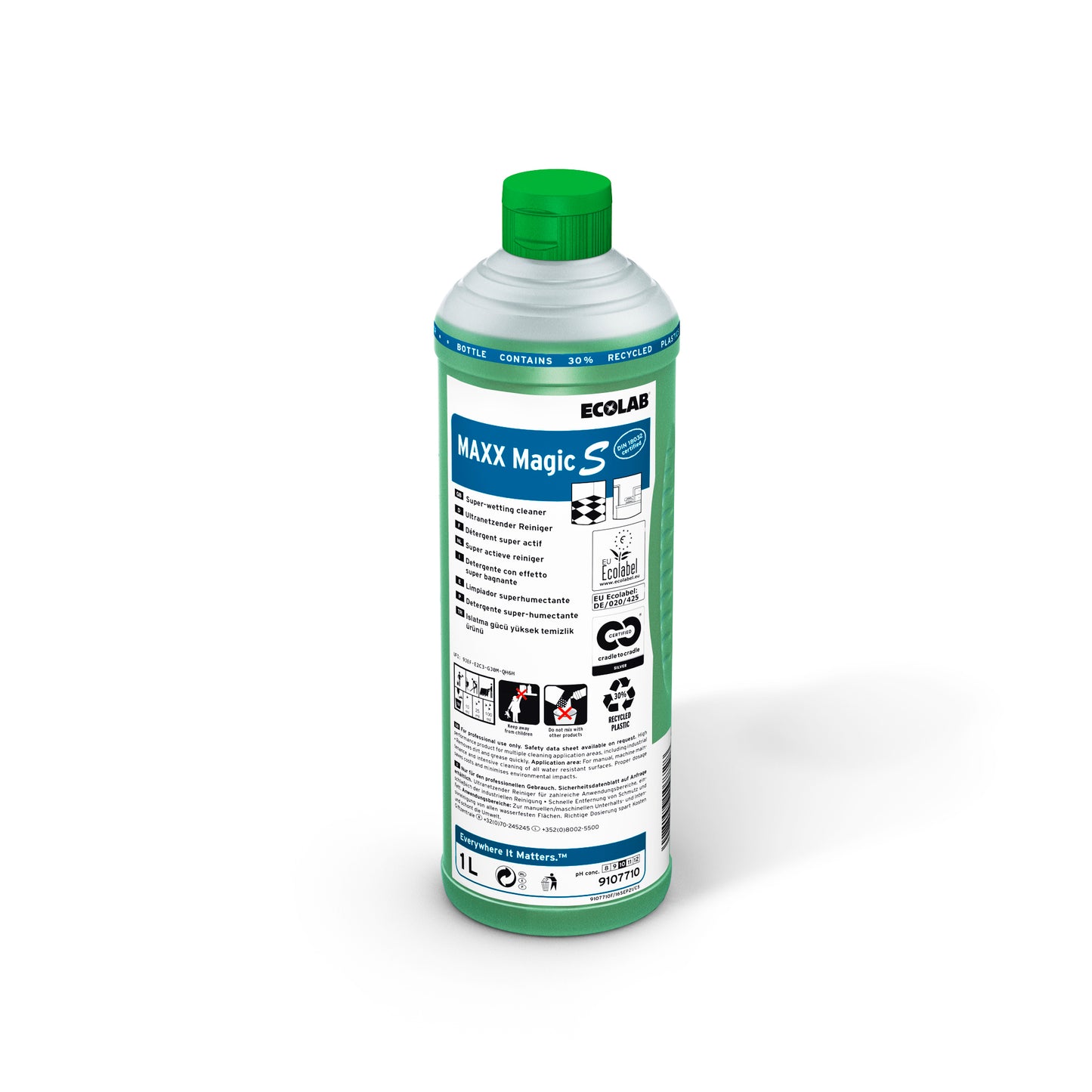 Universalrengøring Gulv Maxx Magic S 1ltr Ecolabel C2C med Parfume Grøn,1 ltr/fl