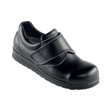 Sko Sundhed str 43 med Velcro/Indlægssål/Chock absorbering Sort,1 Par