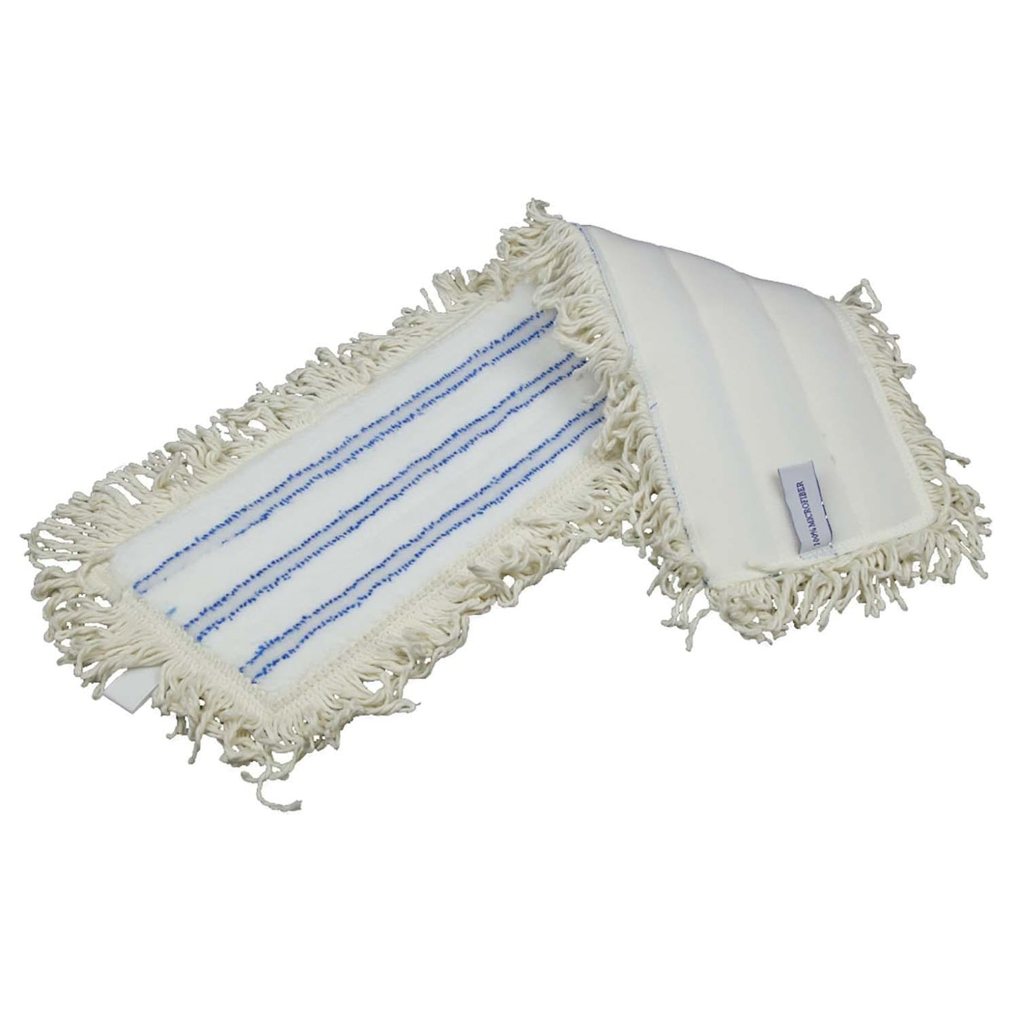 Moppe Våd Combi 60cm Microfiber Kraftig med Løkker Hvid Velcro,stk